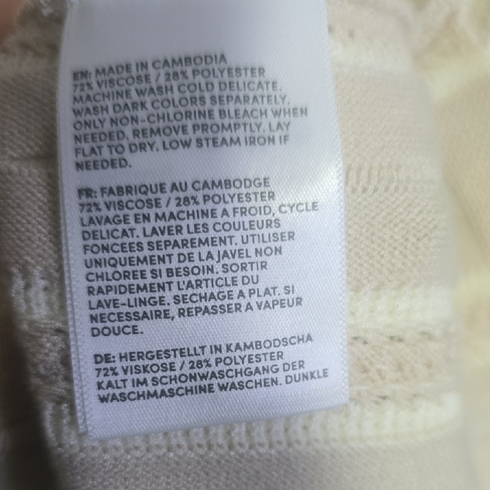 Lands' End Cream Textured Midi Dress - Picture 12 of 15